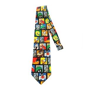 Vintage 1997 Looney Tunes Stamp Collection Necktie– Warner Bros x USPS